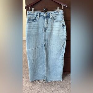 Silver Jeans Light Blue Straight-Leg Denim Skirt